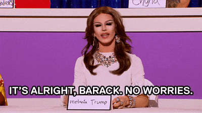 Drag Race Season 10 Episode 7 Aquaria Melania Trump It's Alright Barrack No Worries Snatch Game.gif