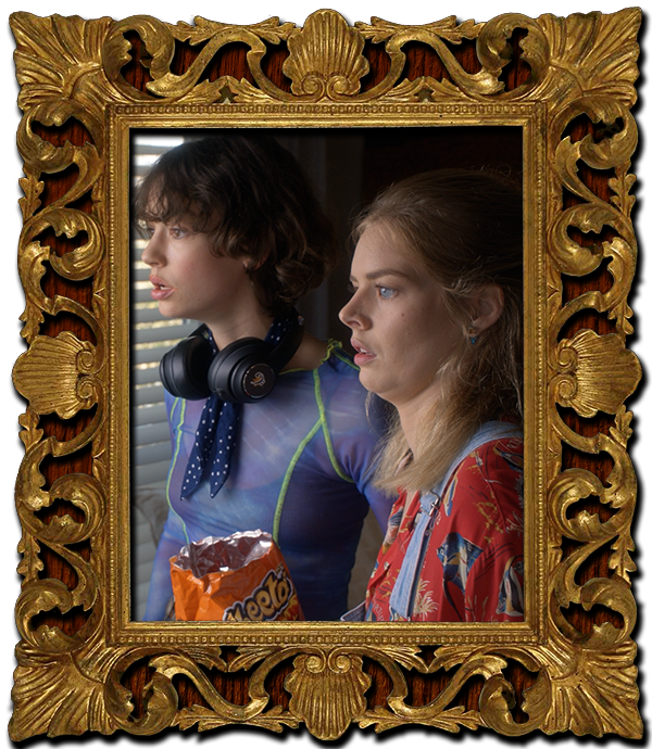 Best 14) Samara Weaving & Brigette Lundy-Paine as Thea & Billy in Bill & Ted Face The Music